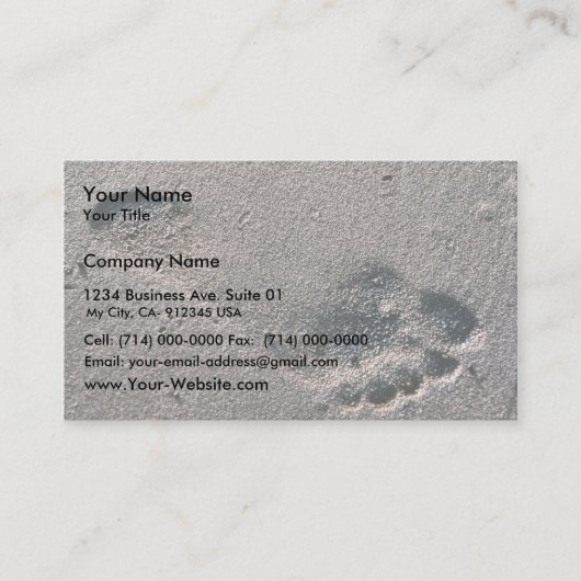 オイル足プリント 名刺 (正面)