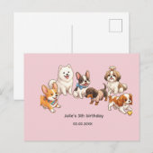 オイワイの犬の誕生日 ポストカード (正面/裏面)