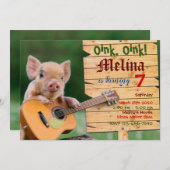 オインオインキギターピグパーティの招待状 招待状 (正面/裏面)
