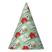 オインクバアバモーンファーム誕生日キッズ パーティーハット (左)