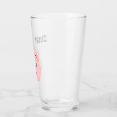 「オインク？」 かわいいピンク豚 タンブラーグラス (左)