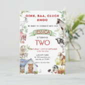 オインバアモーキュートファームアニマルズ誕生日 招待状 (スタンド正面)