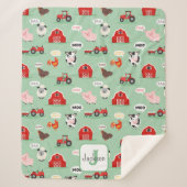 オインバアモーファーム動物かわいい子供たち シェルパブランケット (正面)