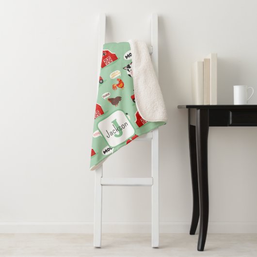 オインバアモーファーム動物かわいい子供たち シェルパブランケット (インサイチュ)