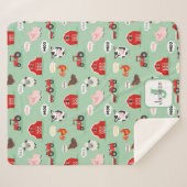 オインバアモーファーム動物かわいい子供たち シェルパブランケット (正面(横))