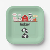 オインバモーア第2期バースデーファームアニマルキッズ ペーパープレート (正面)