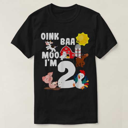 オインバモーアI'm 2家畜テーマ誕生日2 Y Tシャツ (デザイン正面)