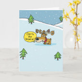 オイ・トゥ・ザ・ワールド・ハヌカー カード (黄色い花)