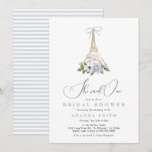 オイ フランス エッフェル塔 ブライダルシャワー 招待状 (正面/裏面)