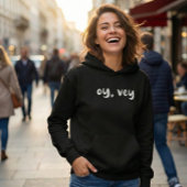 オイ ヴェイ ユダヤ語のことわざ シンプル タイポグラフィ ユーモア パーカ