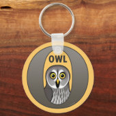 オウはフクロウだ キーホルダー (正面)