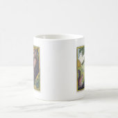 オウは木に座るオウム コーヒーマグカップ (中央)