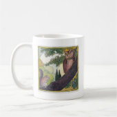 オウは木に座るオウム コーヒーマグカップ (左)