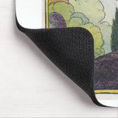 オウは木に座るオウム マウスパッド (コーナー)