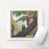 オウは木に座るオウム マウスパッド (マウス)