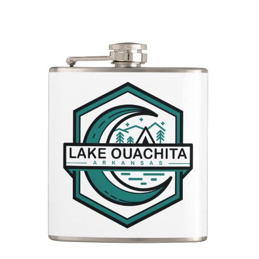 オウアチタ湖アーカンソー月ヘキサ フラスク (正面)