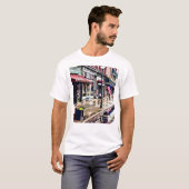 オウェゴ ニューヨーク州 - アメリカ国旗と反射 Tシャツ (正面フル)