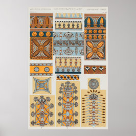オウェン・ジョーンズによるニネヴェとペルシアのヴィンテージ装飾 ポスター