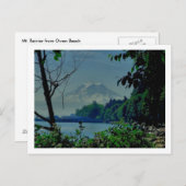 オウエン・ビーチからのレーニア山 ポストカード (正面/裏面)