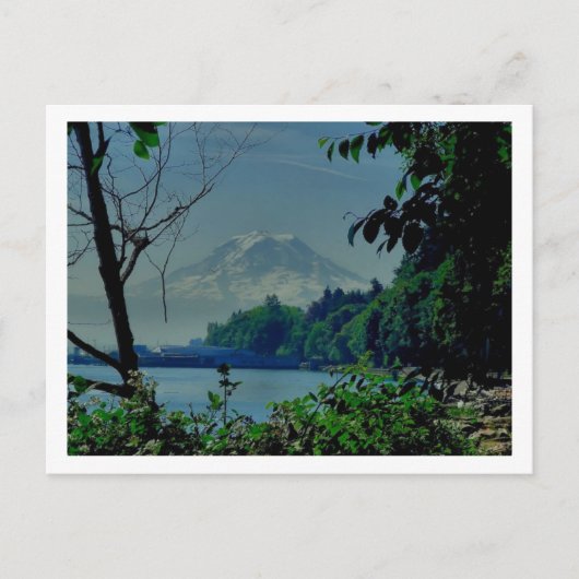 オウエン・ビーチからのレーニア山 ポストカード (正面)