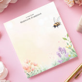 オウゴンシュウミツバチの花の庭 オーダーメイドの名前入り ノートパッド