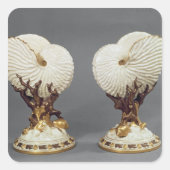 オウチラスの形をしたワーチェスターの花瓶 スクエアシール (正面)