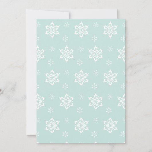 オウハウおもしろい冬雪だるま誕生日 招待状 (裏面)