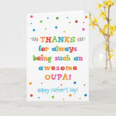 オウパの父の日札 カード (黄色い花)