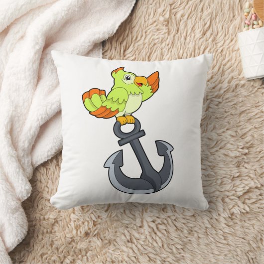 オウムいかり クッション (ブランケット)