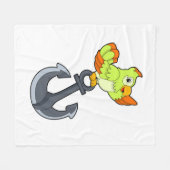 オウムいかり フリースブランケット (正面(横))