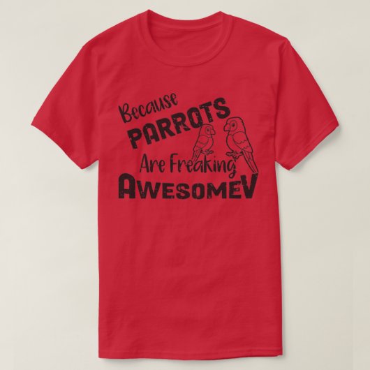 オウムおもしろいのQuoteParrotが好きなのはオウムがAr Tシャツ (デザイン正面)