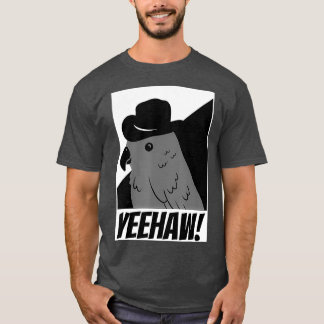 オウムおもしろいカウボーイヨーハウバードウォッチング Tシャツ