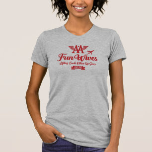 オウムおもしろい妻1色赤ロゴグレーヒーザー Tシャツ