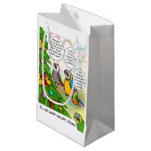 オウムおよびクリスマスツリー スモールペーパーバッグ (正面アングル)