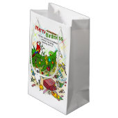オウムおよびクリスマスツリー スモールペーパーバッグ (裏面アングル)