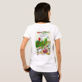 オウムおよびクリスマスツリー Tシャツ (裏面フル)
