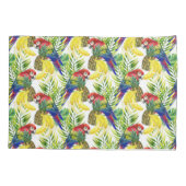 オウムおよびトロピカル・フルーツ 枕カバー (裏面-左)
