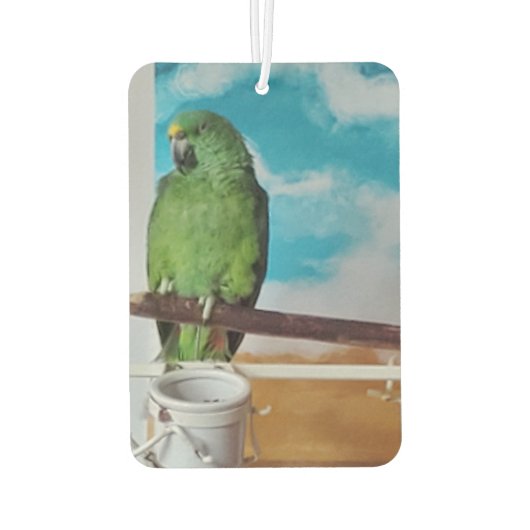 オウムお気に入りのの写真を追加する カーエアーフレッシュナー (裏面)