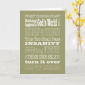 オウムことわざ&スローガン1 カード (黄色い花)