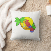 オウムとココナッツ クッション (ブランケット)