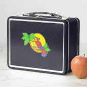 オウムとココナッツ メタルランチボックス (インサイチュ)