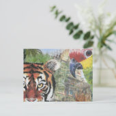 オウムとトラの葉書 ポストカード (スタンド正面)