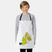 オウムとバナナ エプロン (着用した状態)