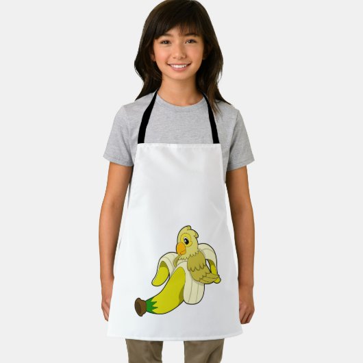 オウムとバナナ エプロン (インサイチュ)