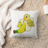 オウムとバナナ クッション (ブランケット)