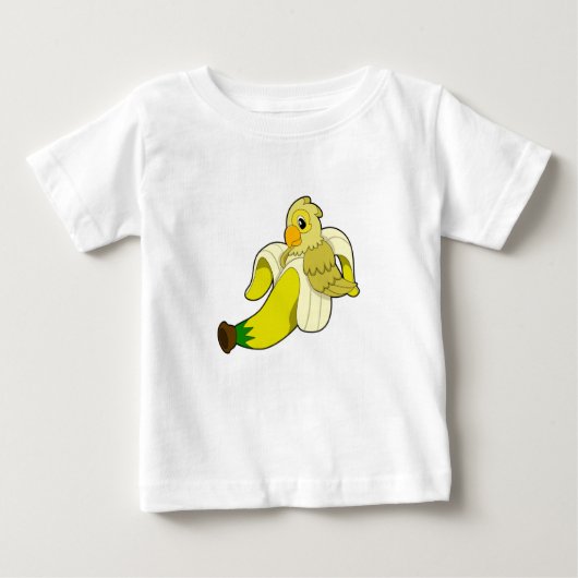 オウムとバナナ ベビーTシャツ (正面)
