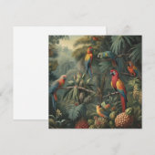 オウムとパイナップルの植物的なシーン (正面/裏面)