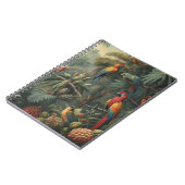 オウムとパイナップルの植物的なシーン ノートブック (左側)