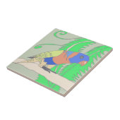 オウムとフロント タイル (側面)