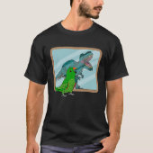 オウムとレックスの反射 I オスのエクレクタス Tシャツ (正面)
